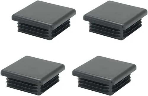 Vista 10 de Tapones cuadrados de plástico de 0.75 pulgadas (0.748 in) para poste de tubo cuadrado (paquete de 4)