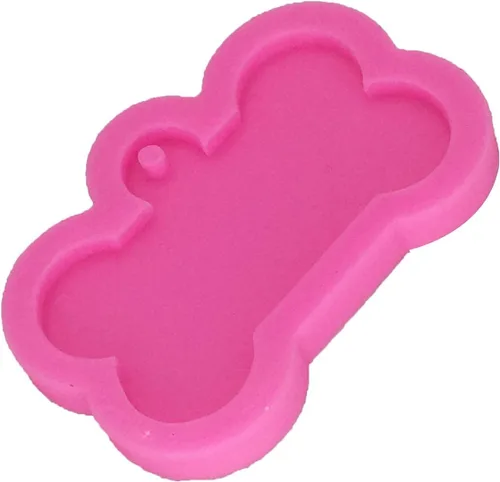 Vista 9 de 2 moldes brillantes para llavero con forma de hueso de perro, moldes de silicona de resina para resina epoxi, moldes de silicona de arcilla