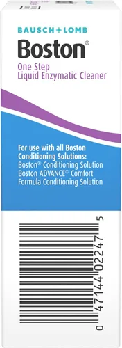 Vista 4 de Limpiador enzimático líquido Boston One Step de Bausch + Lomb, 15 dispensadores estériles de un solo uso (paquete de 2)