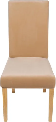 Vista 8 de smiry - Fundas para sillas de comedor de terciopelo elástico y suave, extraíbles, Terciopelo, Beige