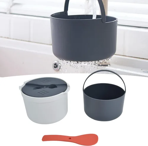 Vista 7 de Olla arrocera para microondas, vaporera para microondas, olla para pasta, 2 L, juego de arrocera para microondas, pasta, papa, verduras, quinua