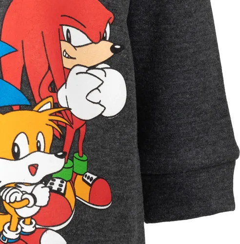 Vista 7 de SEGA Sonic the Hedgehog - Sudadera con capucha de forro polar con media cremallera para niños pequeños a grandes
