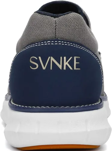 Vista 4 de SVNKE Mocasines de lona para hombre, cómodos, informales, formales, modernos, duraderos, para caminar