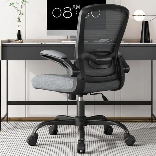 Vista 11 de Mimoglad BIFMA - Silla de oficina ergonómica con soporte lumbar ajustable, silla de computadora de malla de respaldo alto con reposabrazos