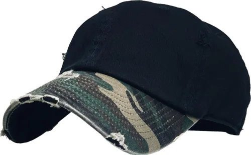 Vista 6 de KBETHOS - Gorra de béisbol ajustable de algodón desgastado vintage para papá, estilo polo, camionero, unisex Negro