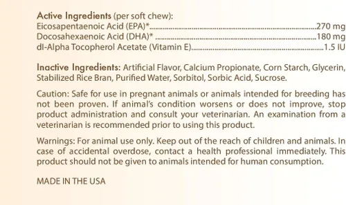Vista 2 de Healthy Breeds Schnauzer en miniatura Omega HP Ácido graso para piel y pelaje Masticables suaves 60