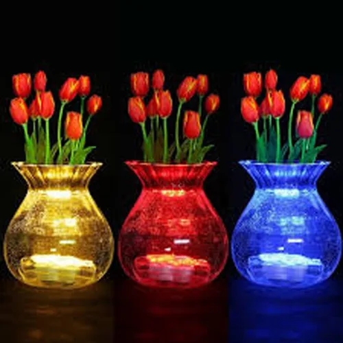 Vista 2 de Luces led muy brillantes, sumergibles, color té, para fiestas, bodas, Plástico, Blanco, Paquete de 30
