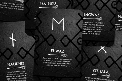 Vista 6 de Ibiza Tarot Runes Oracle - Baraja nórdica para adivinar Auténtica experiencia Oracle de 24 cartas