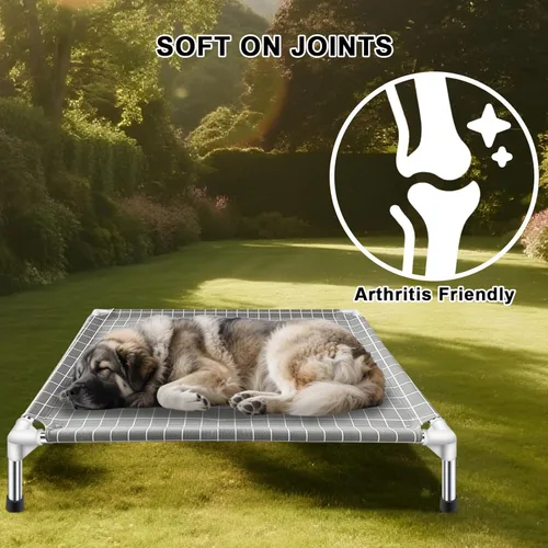 Vista 4 de Cama elevada para perros, cuna para mascotas, camas para perros grandes Cama elevada desmontable para gatos y perros grandes