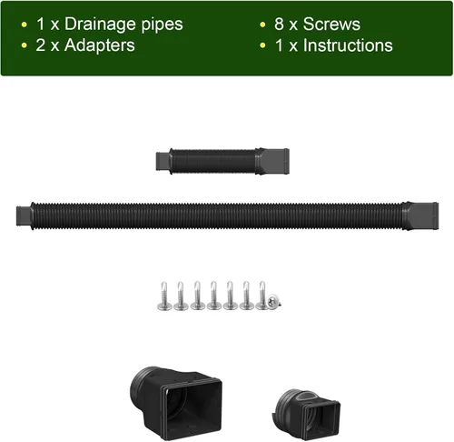 Vista 6 de Ogutter Extensiones de bajante de canalón de lluvia, extensor de bajante para drenaje de agua de lluvia flexible, tubo de extensión de drenaje