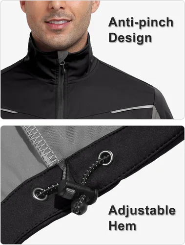 Vista 5 de Little Donkey Andy Chalecos ligeros Softshell para hombre, chaquetas de manga corta para golf, senderismo, correr