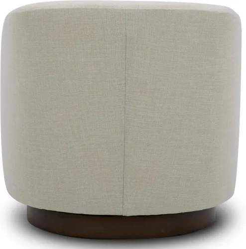 Vista 36 de CHITA - Silla giratoria decorativa, tapizada en terciopelo con certificación FSC, estilo barril, para sala de estar, completamente ensamblada