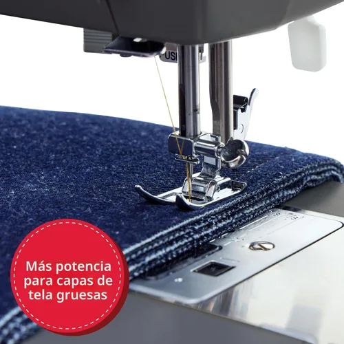 Vista 5 de Singer 4411: máquina de coser resistente con velocidad de costura muy alta, Plástico, Blanco, M