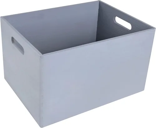 Vista 13 de Creative Deco Asas de caja de madera gris grande 11.8 x 7.87 x 5.51 pulgadas Caja de almacenamiento grande para múltiples manualidades Madera