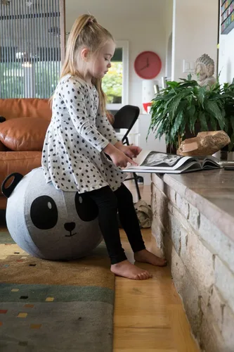 Vista 3 de Vivora Niko - Silla ergonómica para niños con bola de ejercicio esférica antiexplosión inflable de 18 pulgadas, oso panda