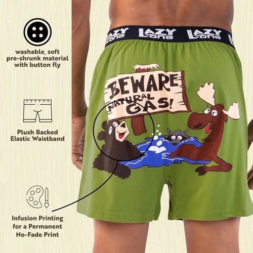 Vista 5 de Lazy One Funny Animal Boxers, Humorous Underwear, Novelty Boxer Shorts, Gag Gifts for Men