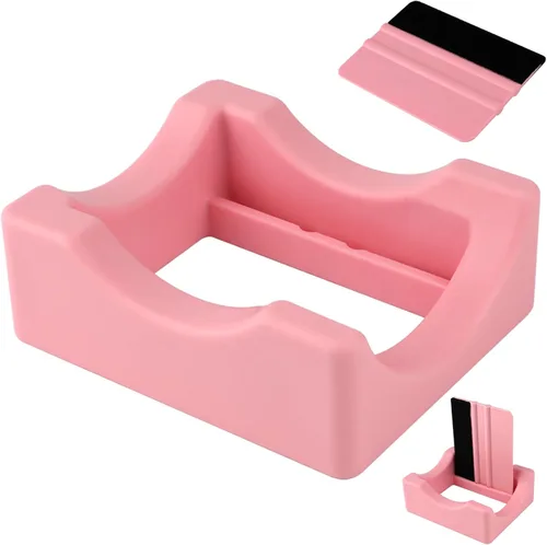 Vista 5 de Soporte para vasos de silicona para vasos, soporte para vasos para manualidades con ranura integrada y escobilla de fieltro con borde de fieltro