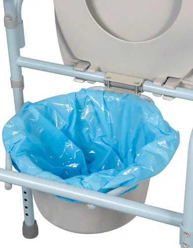 Vista 3 de Carex Health Brands Commode Liners: se adapta a la mayoría de los inodoros, con polvo absorbente, contiene 2 cuartos de líquido, desechables- 7