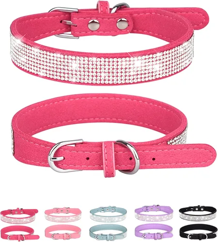 Vista 8 de Petank Collar de Perro para Perros Pequeños, Medianos y Grandes, Collar de Perro Pequeño para Perras, Collares de Perro Brillantes para Niñas