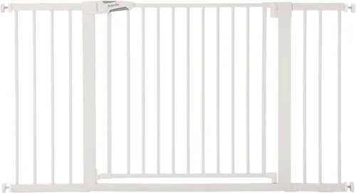Vista 14 de Babelio Puerta de metal con cierre automático para bebés, PressGuard P7, 29-48 pulgadas de ancho, 30 pulgadas de alto, puerta extra ancha para Negro