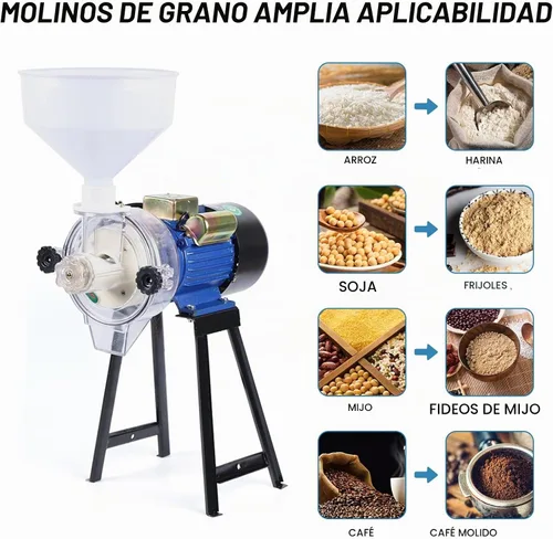 Vista 7 de Molino eléctrico de grano 2200W-negro