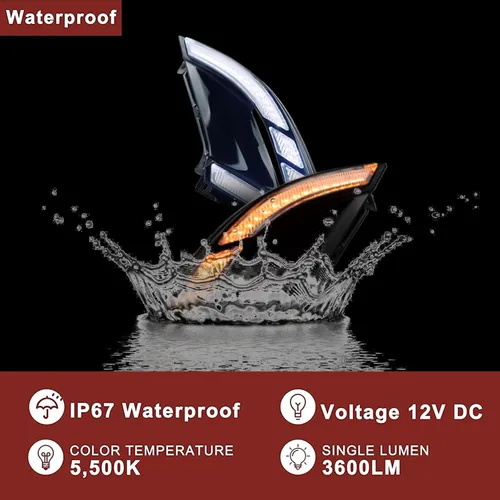 Vista 5 de Luz antiniebla LED para parachoques delantero compatible con Honda Accord 2023, luces de circulación diurna, lámpara de repuesto ámbar de señal