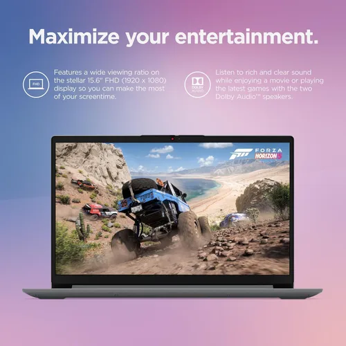 Vista 5 de Computadora portátil Lenovo IdeaPad 1 para estudiantes, procesador Intel de doble núcleo, 12 GB RAM, SSD de 256 GB + eMMC de 128 GB, pantalla FHD
