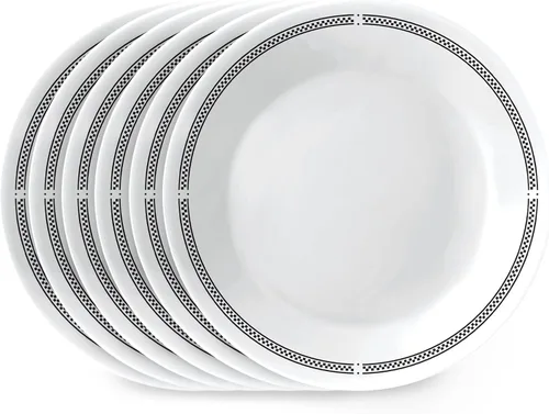 Corelle Vitrelle - Juego de platos para ensalada y aperitivos de 6.75", vidrio de triple capa y resistente a las astillas, platos redondos ligeros,