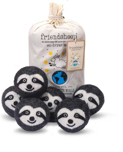 Vista 13 de Friendsheep Bolas secadoras de lana, alternativa orgánica reutilizable para suavizantes de telas para lavandería, hechas a mano, comercio justo