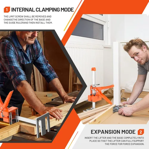 Vista 3 de Paquete de 2 manijas de brazo de ahorro de mano de obra, gato de construcción de 15 pulgadas, gato multifuncional para muebles para instalar