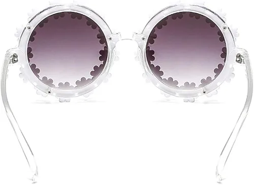 Vista 9 de Naimo Fashion - Gafas de sol redondas con decoración de perlas, protección contra los rayos UV, armazón de metal.