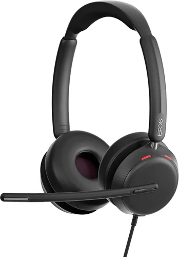 Vista 8 de EPOS IMPACT 860 Auriculares USB C y USB A con cable de doble cara para PC con micrófono con cancelación de ruido, audio de banda súper ancha, sonido