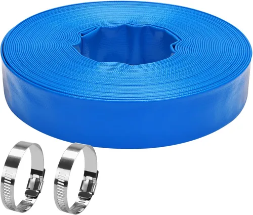 Vista 11 de Manguera de retrolavado de piscina plana - 1.5" x 25 pies Manguera de descarga de PVC resistente de alta resistencia con refuerzo Manguera