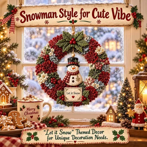 Vista 7 de Kit de corona de tela de Navidad para bricolaje, arte sin coser