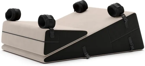 Vista 6 de Liberator Black Label - Juego de cuña/rampa con puño para BDSM y Bondage, microfibra negra, 24 pulgadas