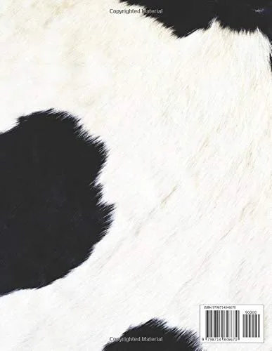 Vista 2 de Composition Notebook Cow Fur Cover, Wide Ruled Notebook Journal for Students, Adults, Girls, Cow Lovers for Home, School, Class, Writing, Note Taking