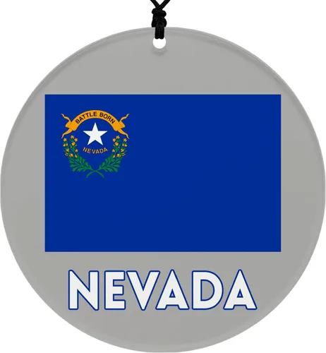 Vista 48 de Missouri Christmas Ornament - Festive Design Featuring State Flag - 2026 Hanging Acrylic Disc Decoration for Tree - Unique and Home Decor