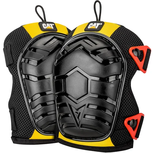 CAT Rodilleras suaves antideslizantes para el trabajo, correas elásticas, seguras, carcasa dura para protección, construcción, trabajos de piso, un