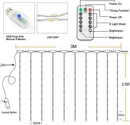 Vista 3 de Eimilaly Dosel de Cama de Encaje Mosquitera con Luces Cálidas, Dosel de Cama de Princesa para Decoración de Habitación de Niñas, Azul/Una Entrada