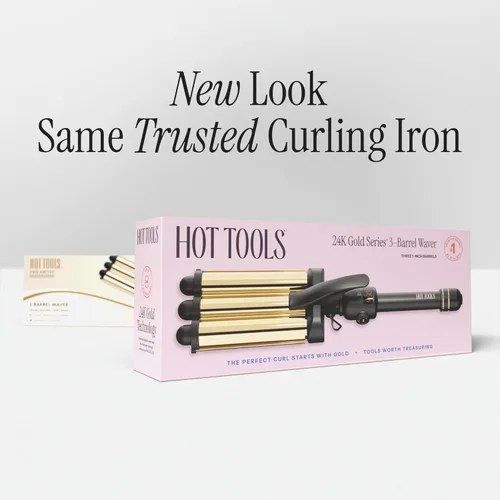 Vista 7 de Hot Tools Pro Artist - Onduladora digital de 3 barriles de oro de 24 quilates, ondas definidas de larga duración (tamaño gigante)