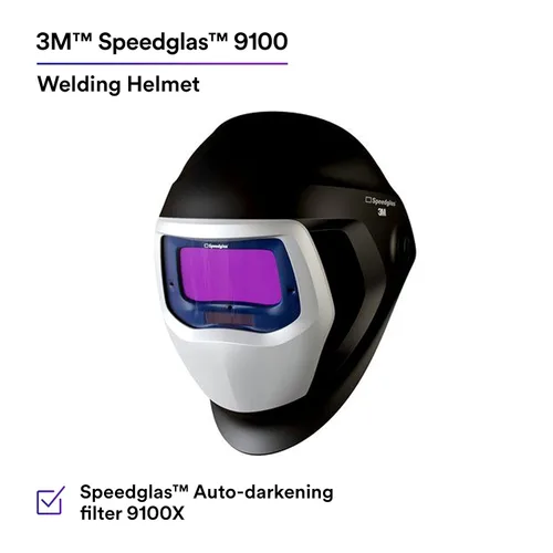 Vista 2 de 3M Speedglas - Casco de soldadura 9100 06-0100-20SW, con lente de oscurecimiento automático ADF 9100X