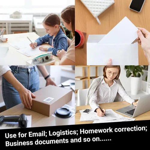 Vista 4 de Miseyo Sello de fecha autoentintado - Negro (2 almohadillas de tinta de repuesto negras incluidas)