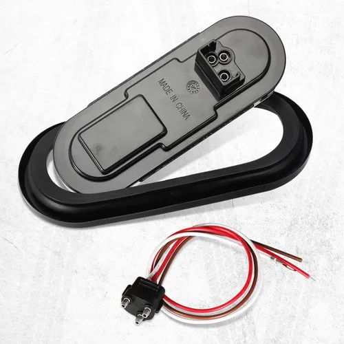 Vista 7 de Partsam 2 luces estroboscópicas ovaladas ámbar/verde de 6.5 pulgadas, 24 LED empotradas con patrones de flash cuádruple para remolque, luces