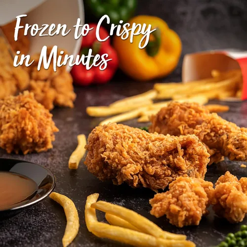 Vista 5 de DEIME Freidora de aire de 4.5 cuartos de galón, pequeña freidora digital que ahorra espacio, compacta, hornea, recalenta, asada para comidas rápidas