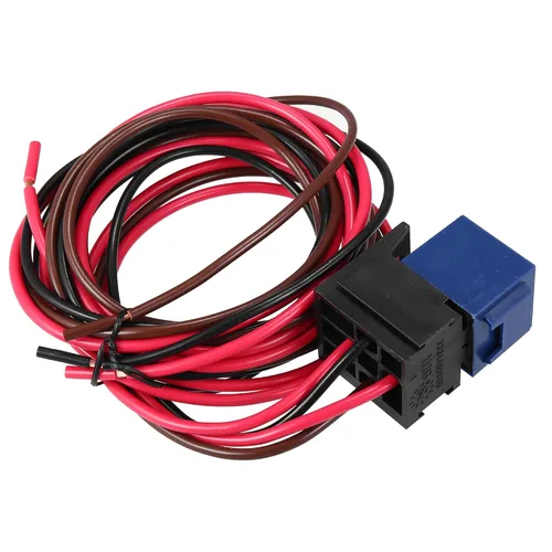 Vista 5 de X AUTOHAUX Kit de controlador de termostato de ventilador de radiador eléctrico de 12 V, kit de cable de relé de cableado para coche