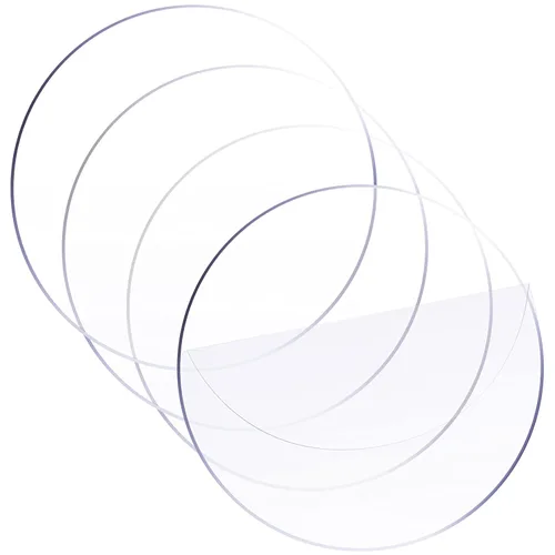 Vista 8 de Zonon 2 hojas redondas de acrílico transparente de 12 pulgadas, disco acrílico para tartas de 1/16 pulgadas de grosor, disco circular transparente