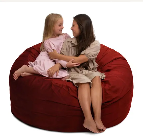 Vista 30 de ULTIMATE SACK Sillón tipo puf de 5 pies, puf de gran tamaño para adultos, cómodo sillón tipo puf, sofá tipo puf para tumbarse, sofá tipo puf