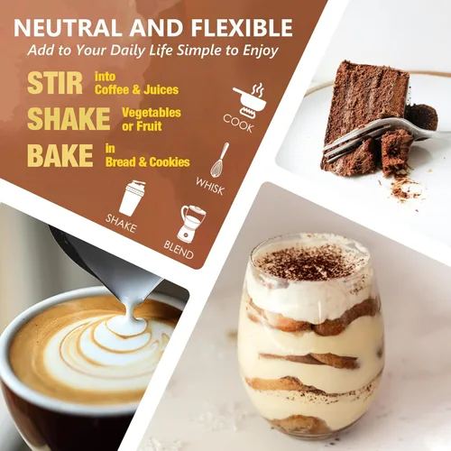 Vista 8 de Zammex Péptidos de colágeno múltiple, sin sabor+sabor a chocolate