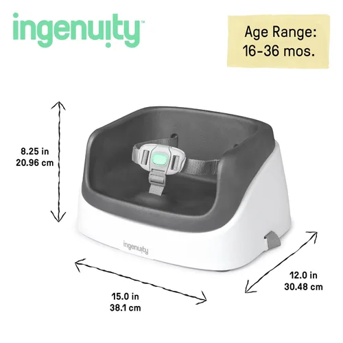 Vista 13 de Asiento elevador Ingenuity SmartClean para silla de cocina – Ligero para llevarlo a todas partes, fácil de limpiar, correa de arnés de 3 puntos