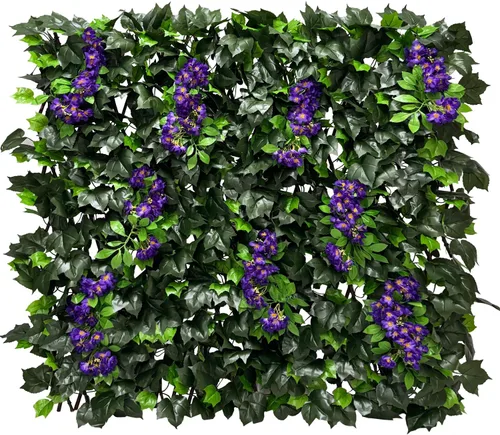 Vista 7 de LANDGARDEN Pantalla para valla de privacidad, hoja artificial, hiedra sintética, expandible/estirable